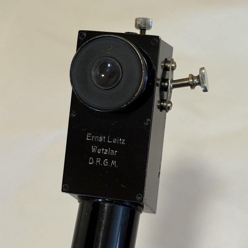 Leitz Wetzlar Germany DRGM Double Discussion Tube Microscope Eyepiece & Pointer