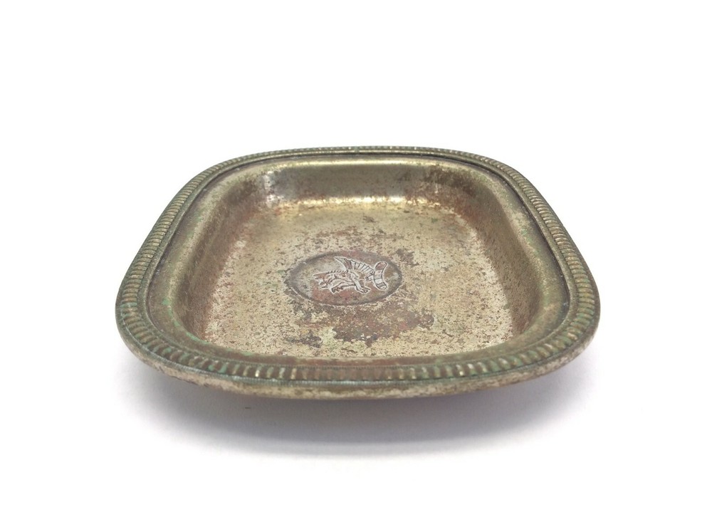 Vintage Used Silverplate Friedman Silver Co. Griffon Small Change Tray/Ashtray