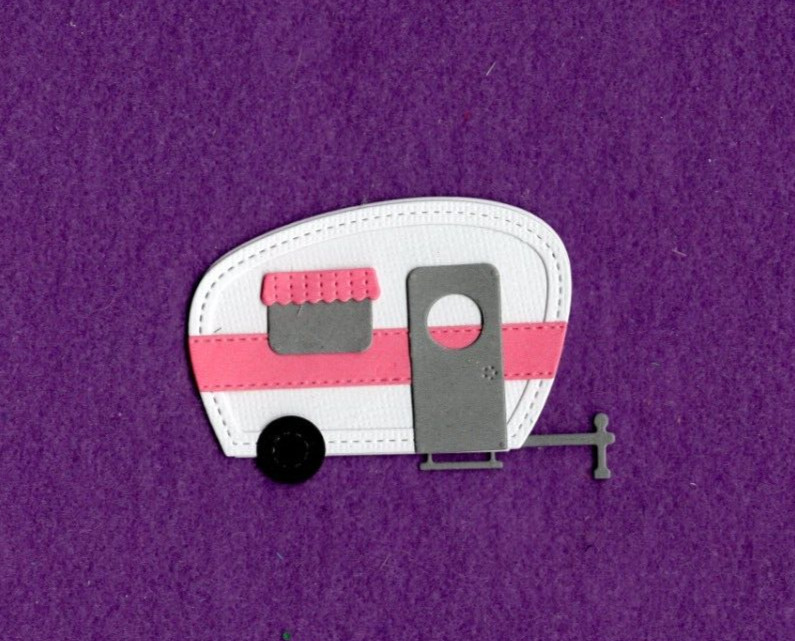 CAMPER # 4 Queen & Co. die cuts scrapbook cards