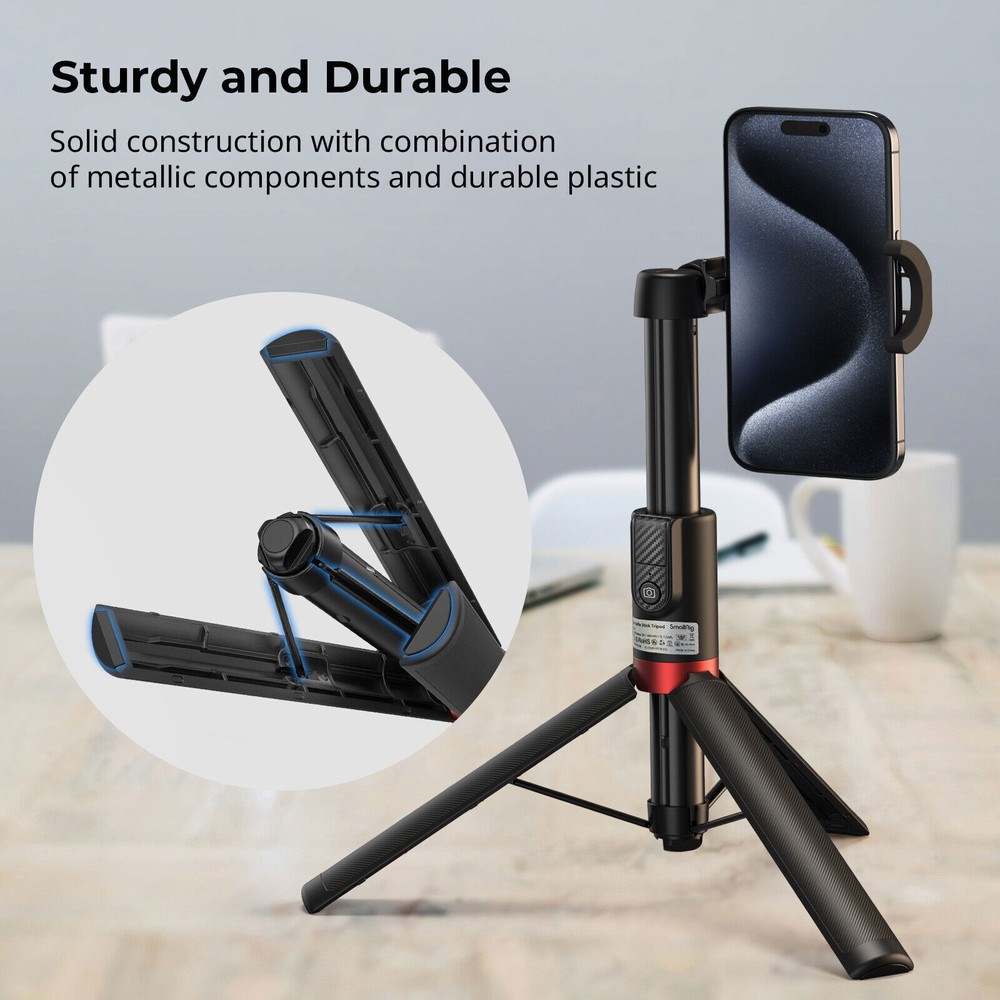 SmallRig Phone Selfie Stick Tripod Stand with Bluetooth Remote for iPhone-3636B