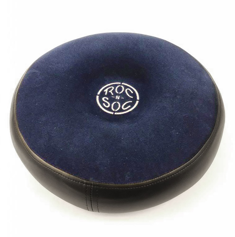 Roc N Soc Drum Stool Throne With Custom Base ROUND TOP Blue