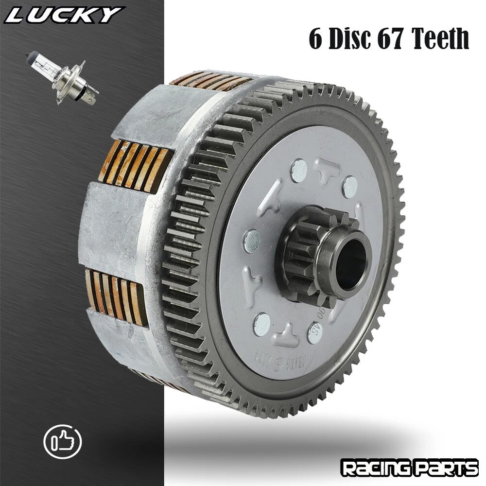 190cc Motorcycle 6 Disc 67 Teeth Complete Manual Clutch Assembly For Engine Pit