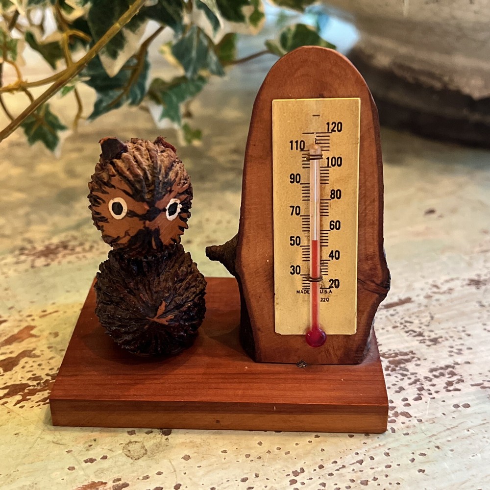 VINTAGE OWL THERMOMETER WORKING