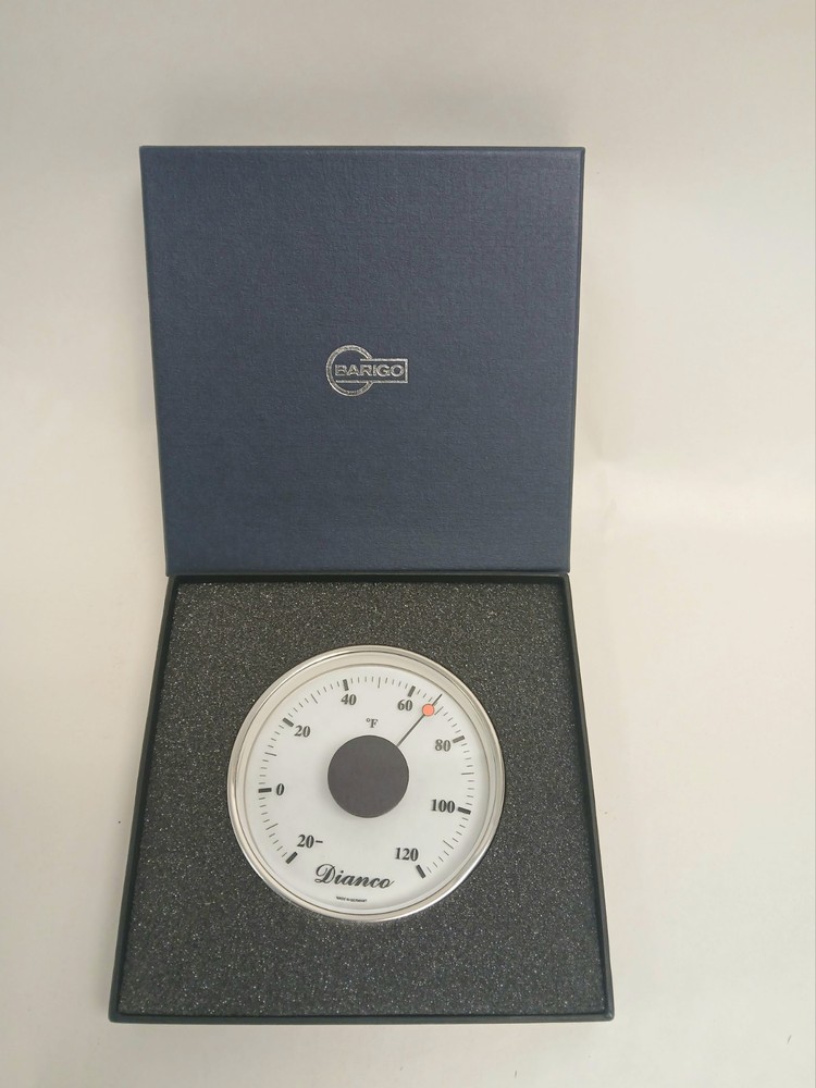 New! Large Silver Colored Dianco Thermometer - Made In Germany