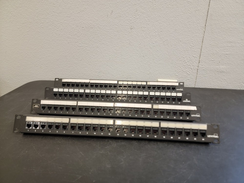 (4) Levinton Cat6 Universal Patch Panel 24-Port 10G Extreme