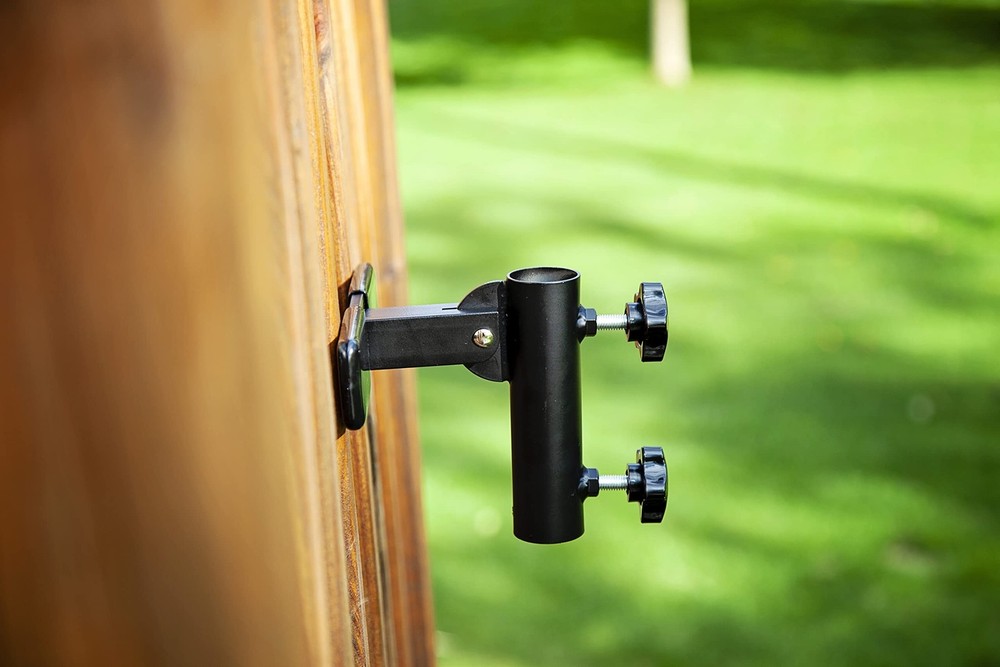 | Flagpole Accessory Holder | Attaches Directly to Patio or Deck Railing with...