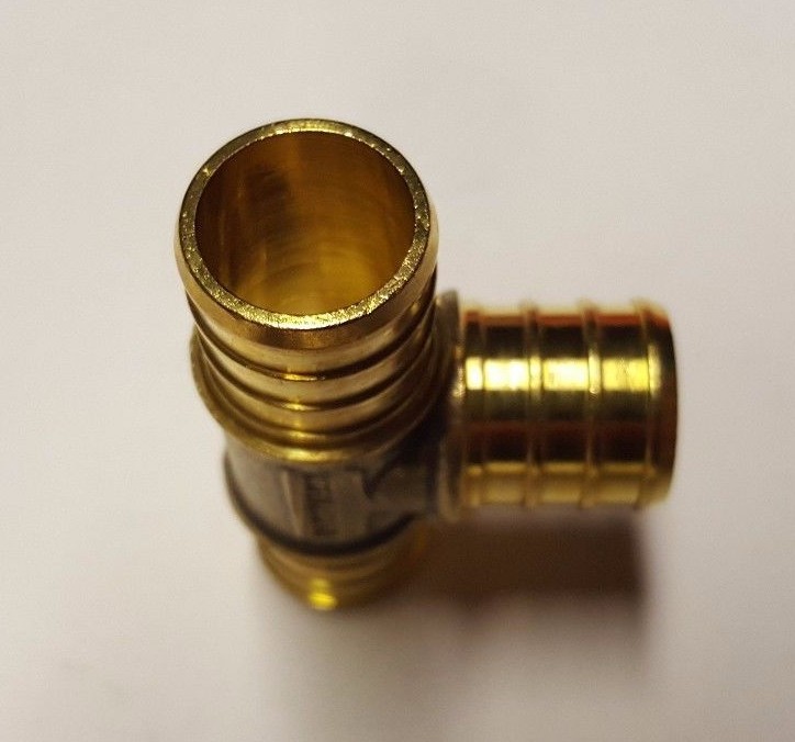 25 Pcs. 3/4" x 3/4" x 3/4" Pex Tee, 3/4 Inch Pex Tee, Lead Free Brass 23-2-3=25