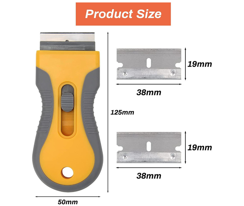 Razor Scraper Tools with 20 Blades Multipurpose Removal Two Tone Cleaning Tools