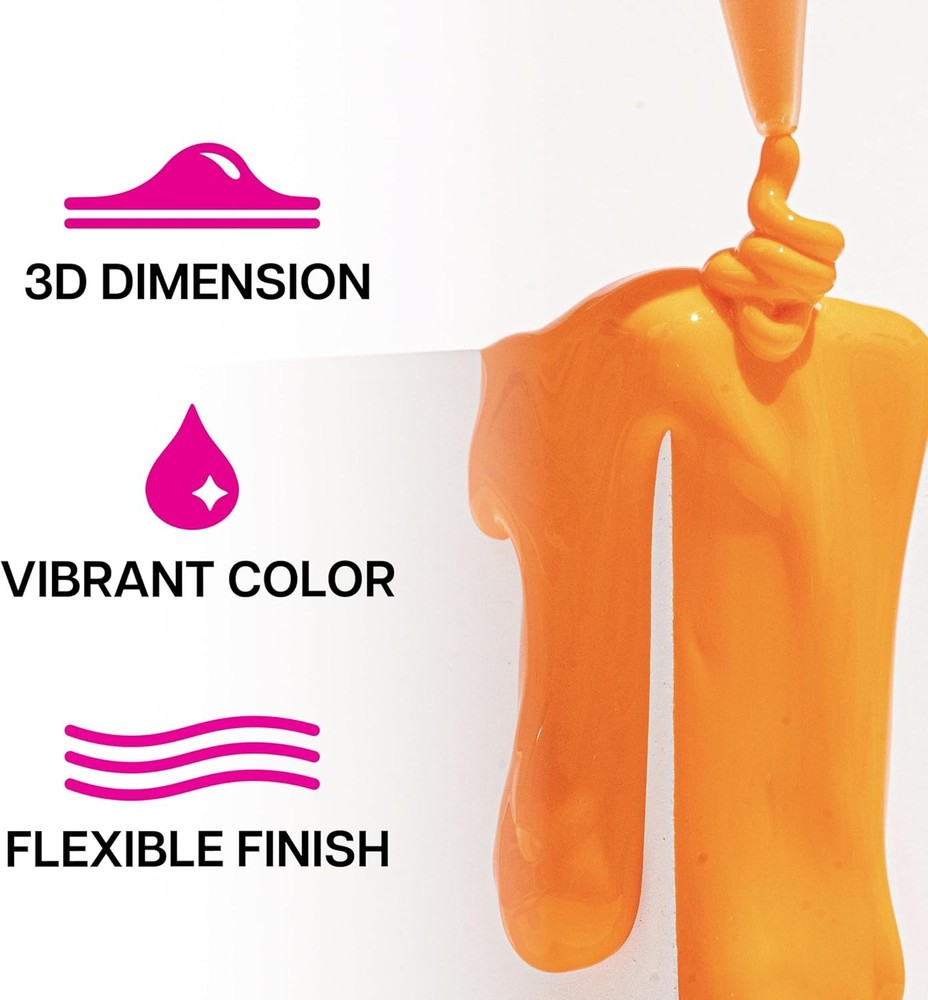 Puff Paint 20-Color Party Pack Multi-Surface Premium Quality Nontoxic &