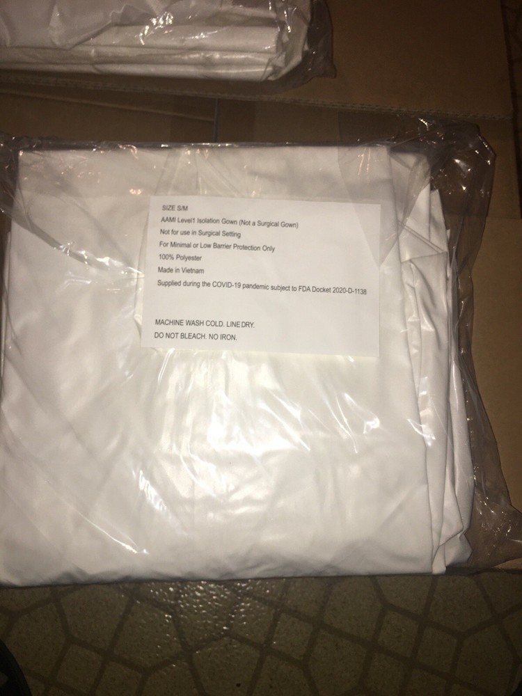 Medical Isolation Gowns Small/Medium 5pc Pack
