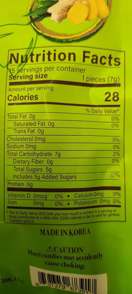 Ginger Hard Candy - Relief Nausea, Motion Sickness, Upset Stomach (2 Pack)