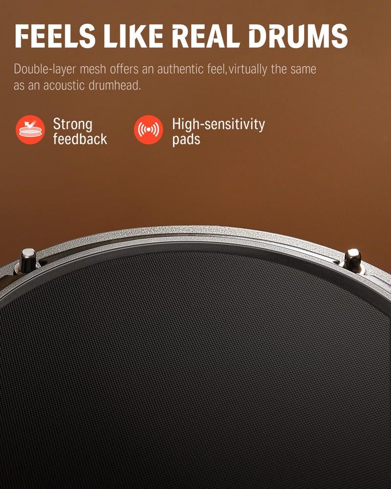 🥁Donner DED-80 Electric Drum Set Electronic Drum Kit With Headphone Throne