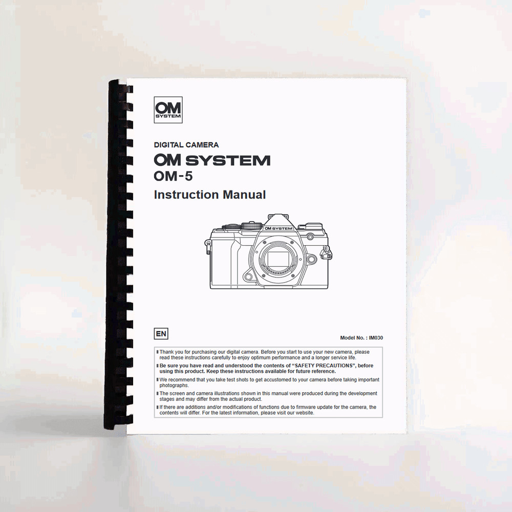 Olympus OM System OM-5 Digital Camera INSTRUCTION MANUAL