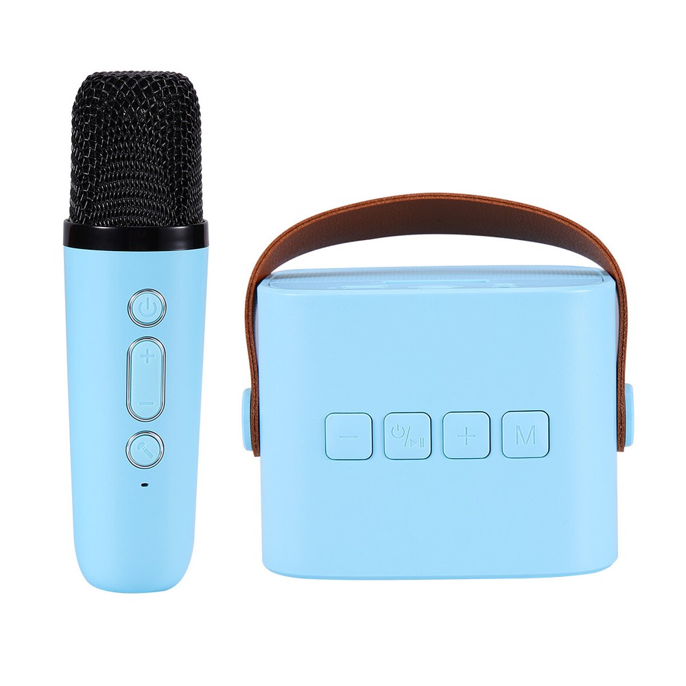 Portable Bluetooth Speaker Karaoke Machine System Microphone Party Light For Kid