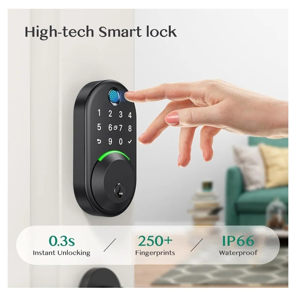 Smart Lock for Front Door Keyless Entry Door Lock Deadbolt with App Control