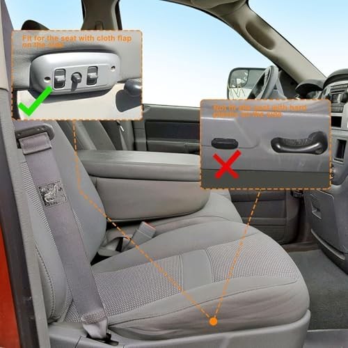 SecosAutoparts Front Driver Side Bottom Replacement Cloth Seat Cover Gray