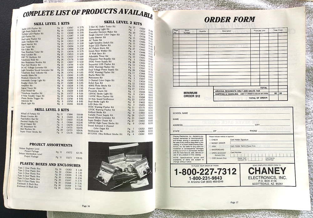 1986 Chaney Electronics Catalog DIY Kits Vintage Maker Electronics Catalog 31