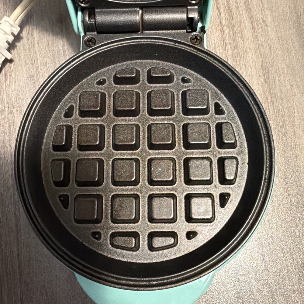 Nostalgia Mini Waffle Maker Blue College Dorm School