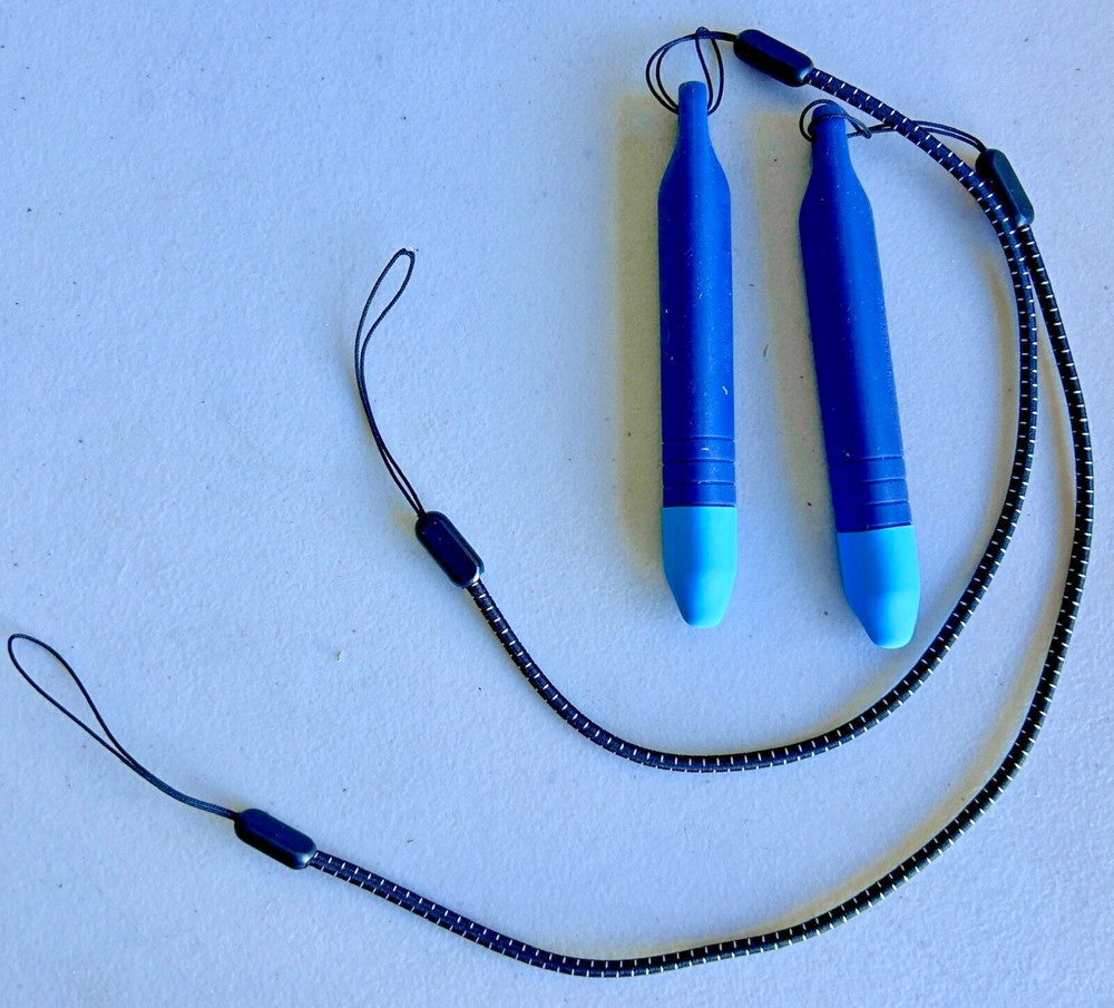 Amazon Kid Toddler Friendly Tablet Stylus with Tether, 2 pack, Blue, No Roll