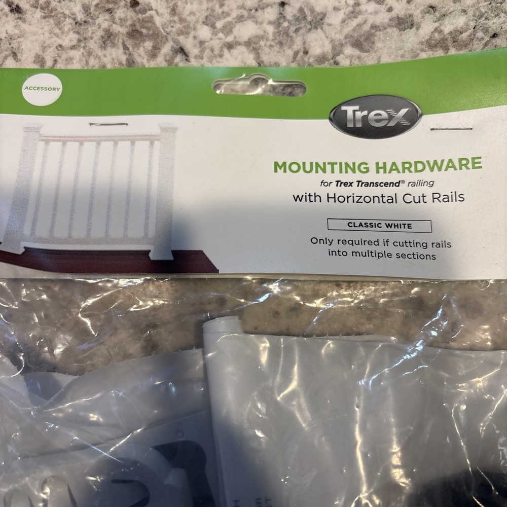 Trex. Mounting Hardware. Accessory. for Horizontal cut rails Classic White