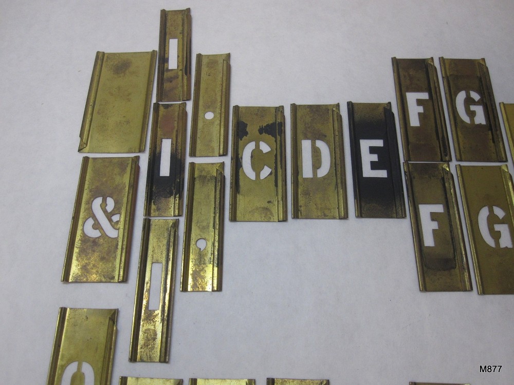 MISSING LETTERS Hanson 690211 Adjustable Stencil 3/4" Letters Gothic 34pc