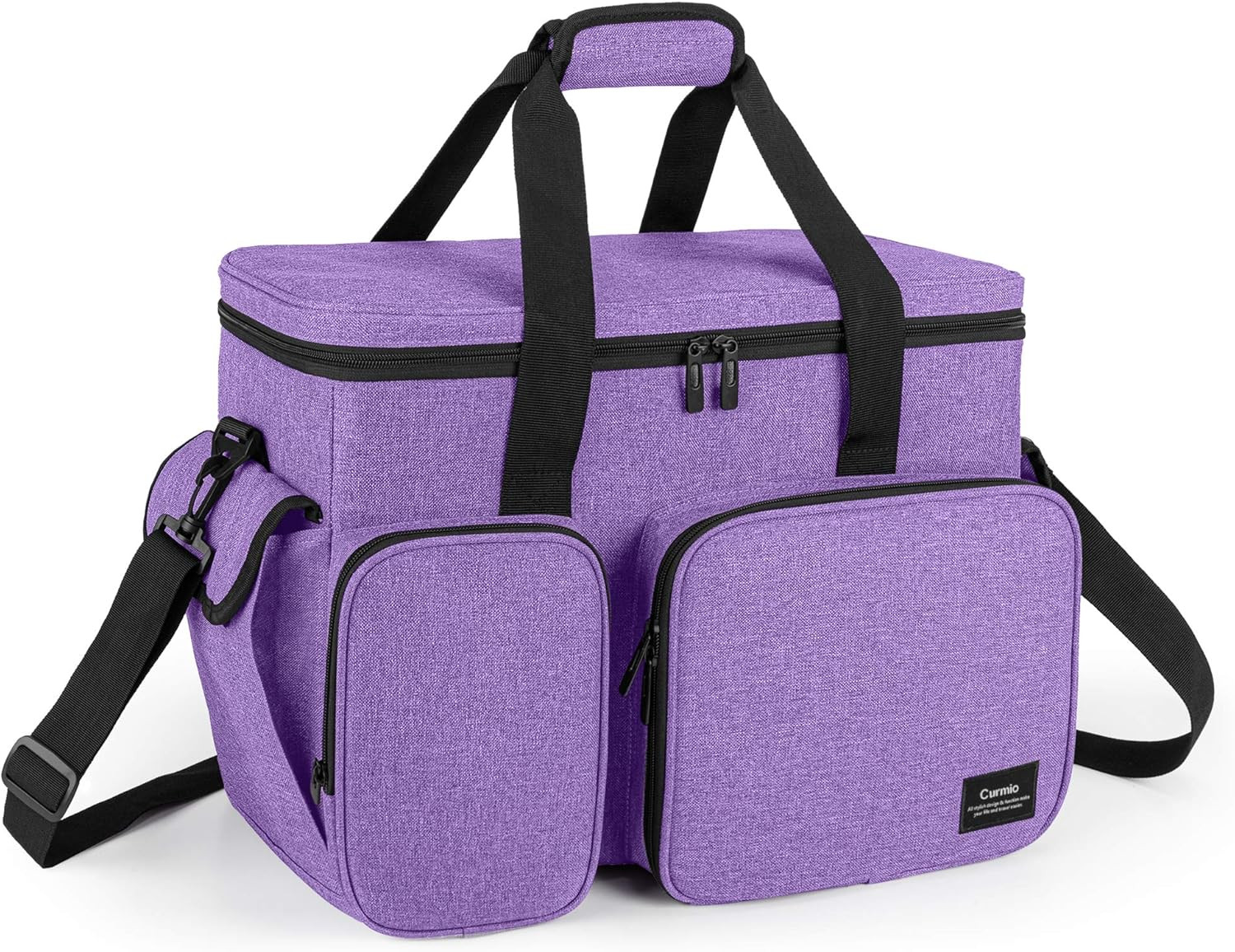 CURMIO Sewing Machine Case, Universal Travel Bag Compatible for Singer, Brother,