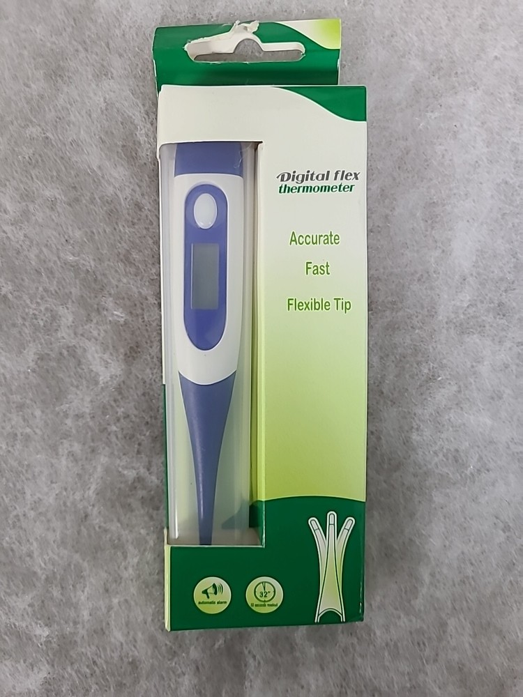 (1 Ct.) Digital Flex Thermometer - Accurate Fast Readings - Flexible Tip.