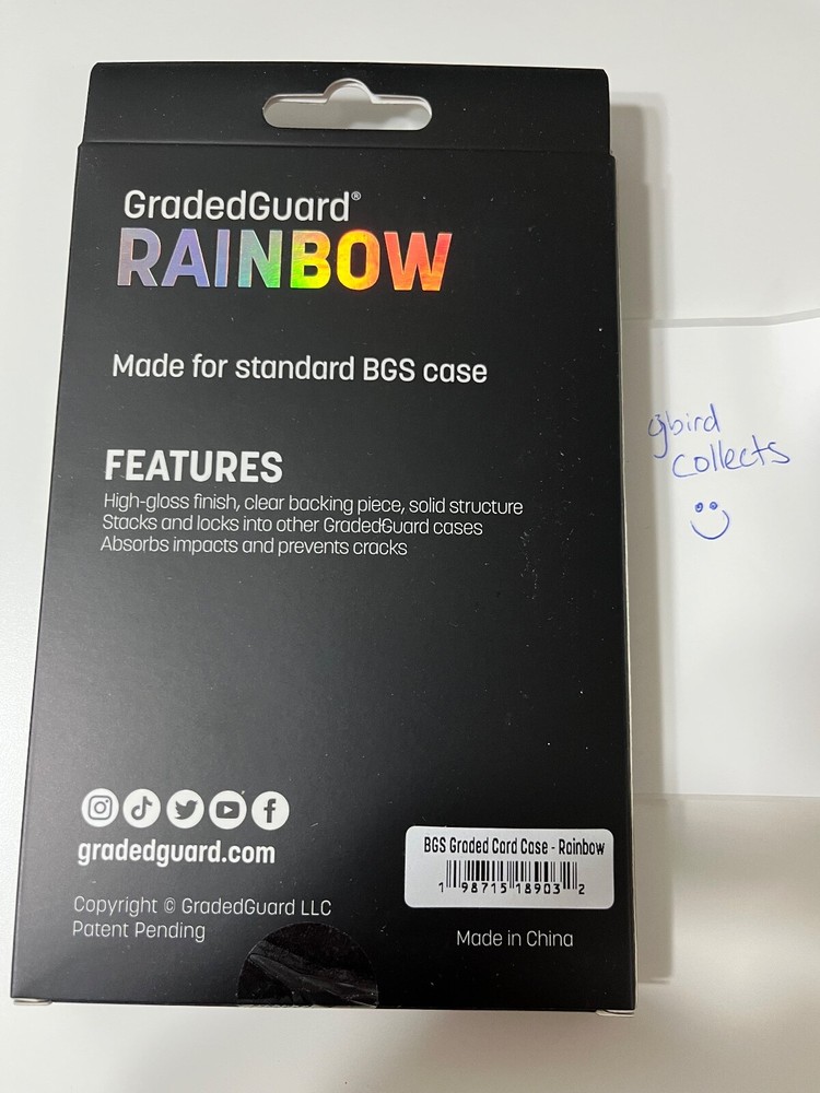 BGS - GradedGuard BGS Graded Card Case Guard Protector RAINBOW Limited Edition