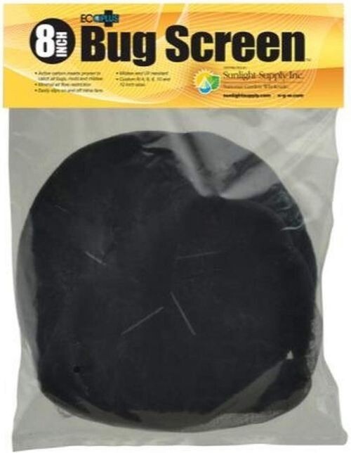 EcoPlus Bug Screen w/ Active Carbon Insert 8 in - 4 Inline Hydroponic Greenhouse