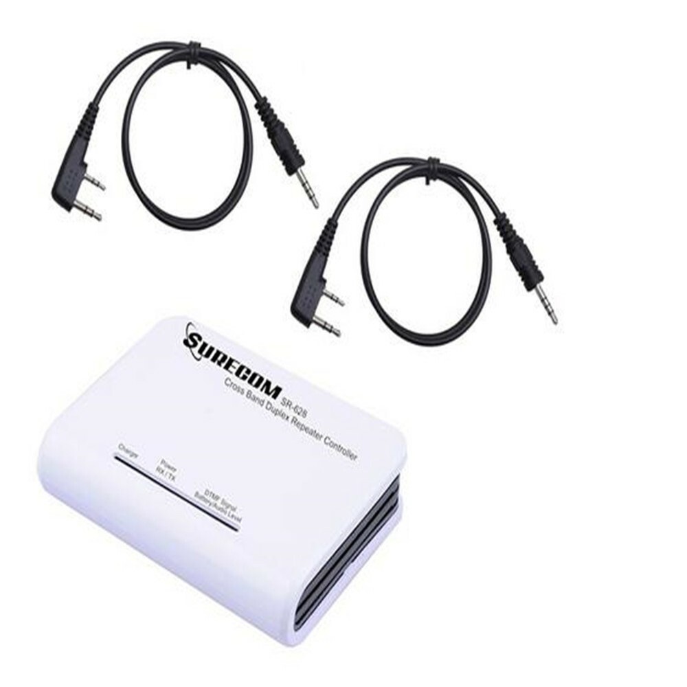 Surecom SR-628 Relay Box Controller VHF UHF & 2 Cables HAM Radio Duplex Repeater