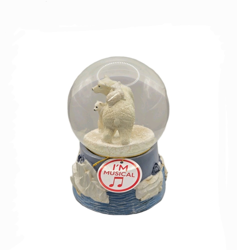 Polar Bear Holiday Snow Globe