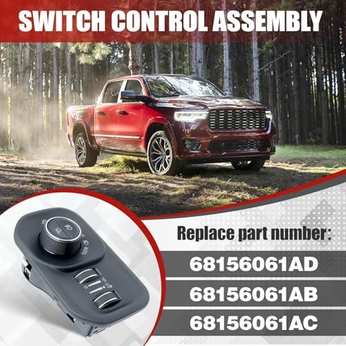 Headlight Fog Light Headlamp Switch Control Assembly Compatible with 2019-2024