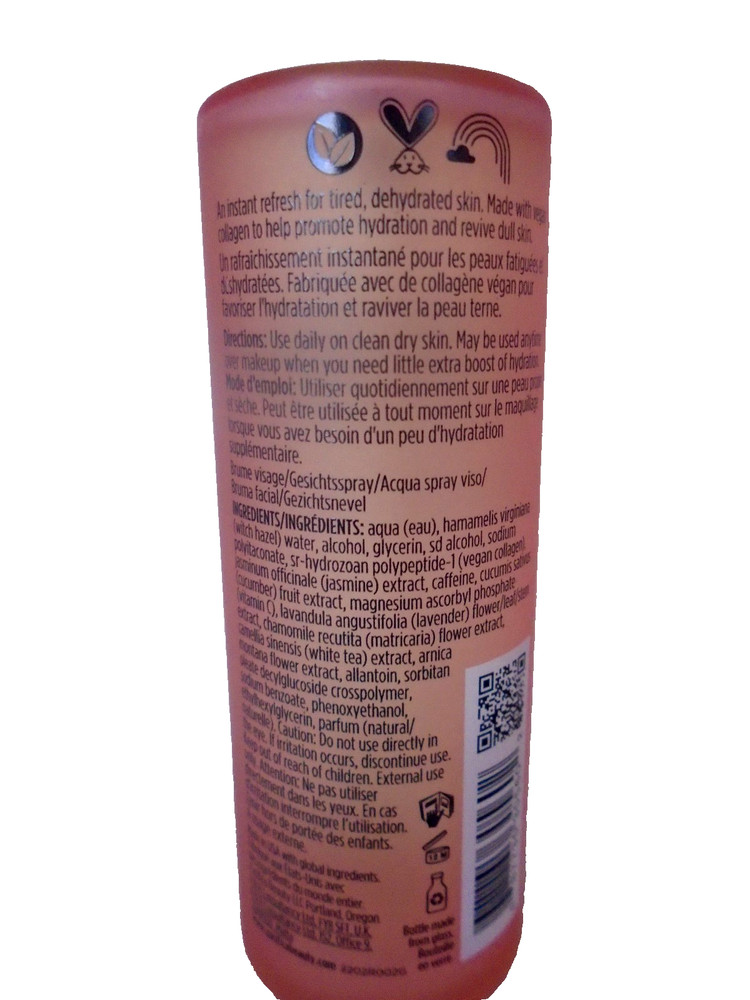 Pacifica Vegan Collagen Hydrating Setting Mist - 1.7 Oz MISSING CAP