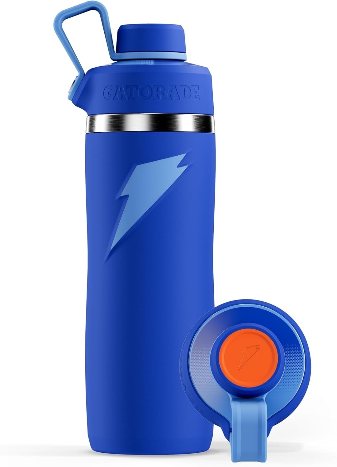 NEW GATORADE OVERTIME 22OZ STAINLESS STEEL WATER BOTTLE ROYAL BLUE TWIST CAP