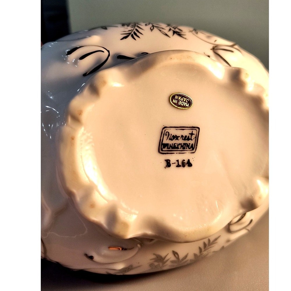 797. 25th Silver Anniversary Lidded Dish Norcrest Fine China