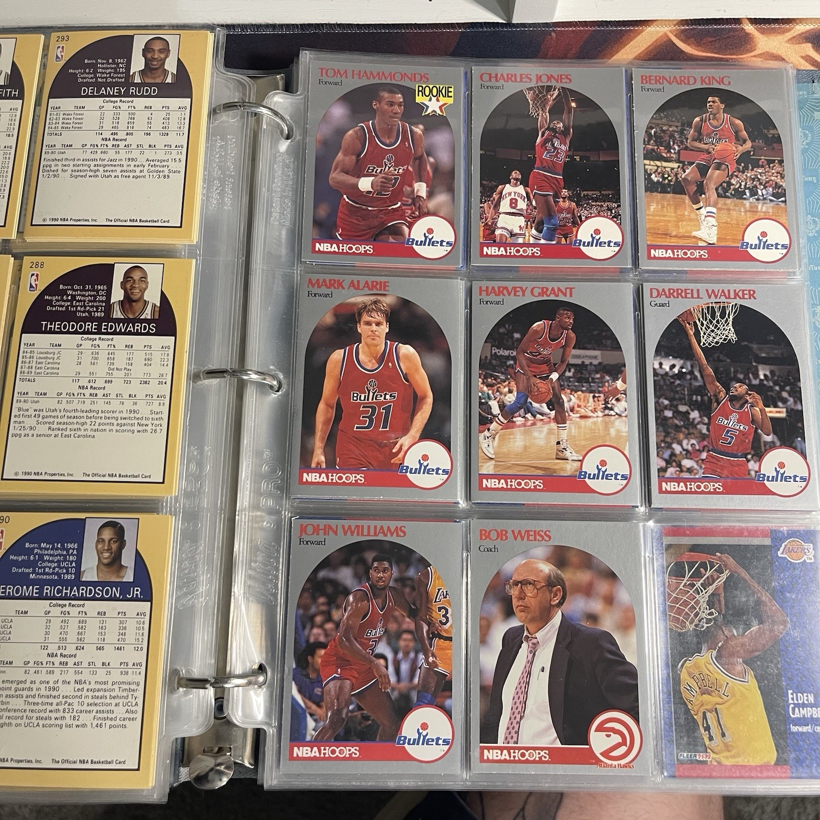Binder Full of Vintage Basketball Cards