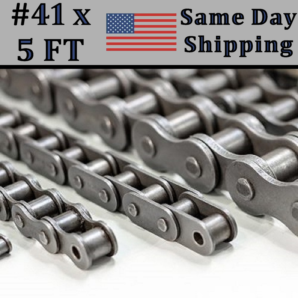 #41 Roller Chain 5ft FEET with Connecting / Master Link - Same Day Shipping