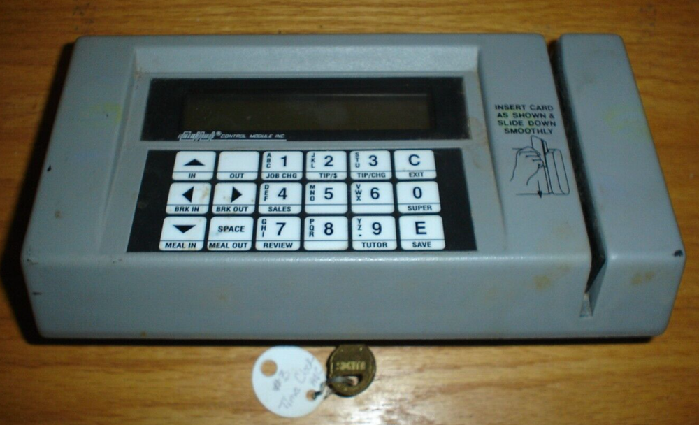 Control Module Inc Time Clock Terminal CMI with Key