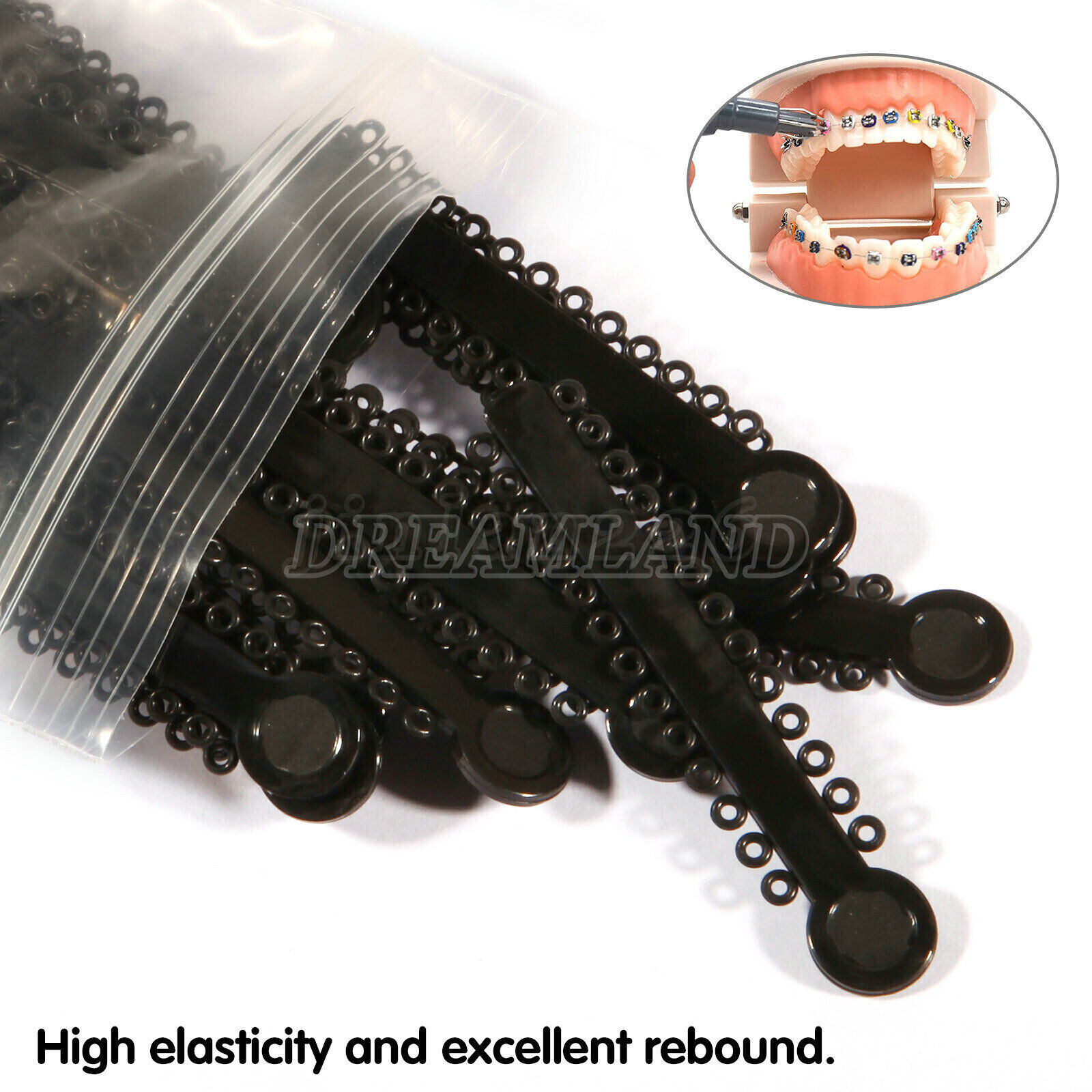 1Pack Dental Orthodontic Ligature Ties Elastic Rubber Bands/10Box Ortho Wax