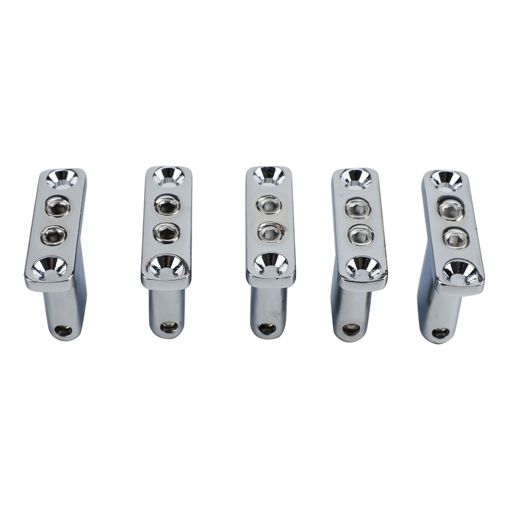 OVSAL 5 PCS Through-Body Guitar String Locking Nut 5 5 Piece, Chrome