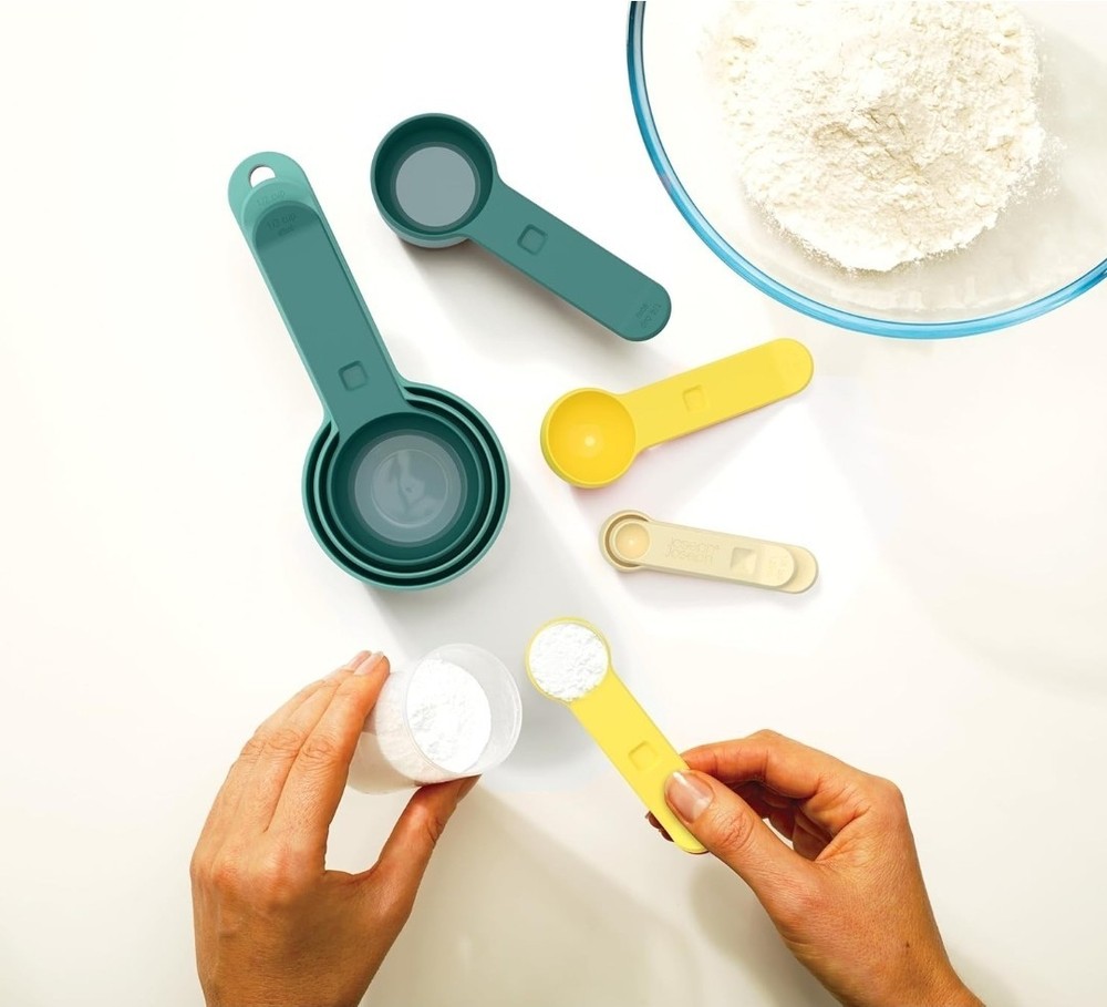 Joseph Measuring Spoon & Cup Set Kitchen 8-Pieces Multicolor Kitchen Space-Saver