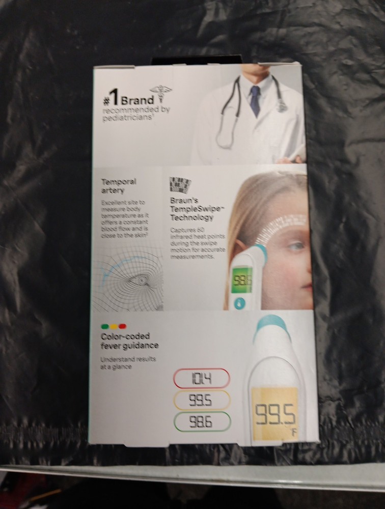 Braun TempleSwipe Digital Thermometer w/ Color Coded Temperature Guidance SEALED