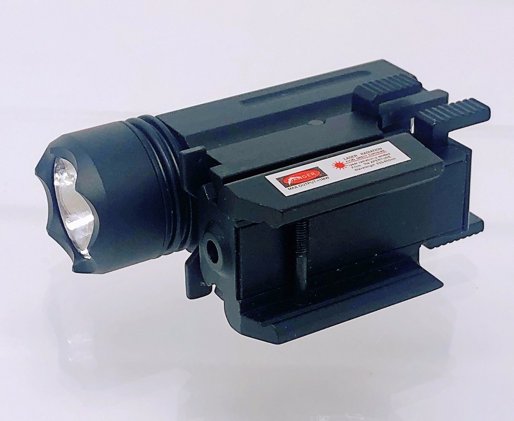 Pistol Low Profile Compact Red Dot Laser Sight and Flashlight Combination