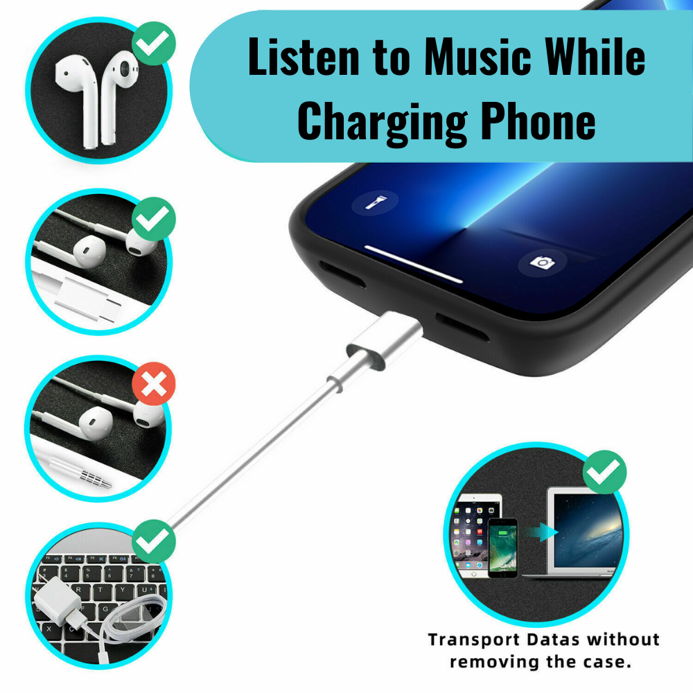 For iPhone 14 13 12 11 External Battery Charger Case Power Bank Charging Cover