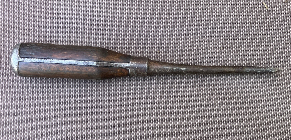 Vintage PEXTO Split Wood Handle Screwdriver - 9”