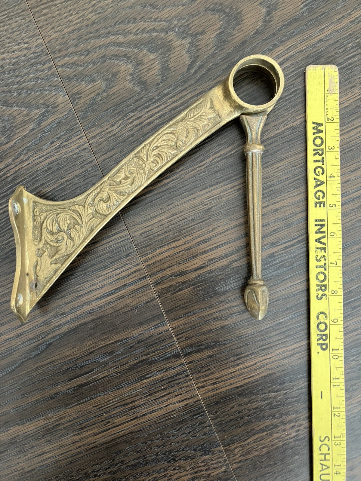 Antique Victorian Style Aged Brass Bar Footrest Brackets Set of 7