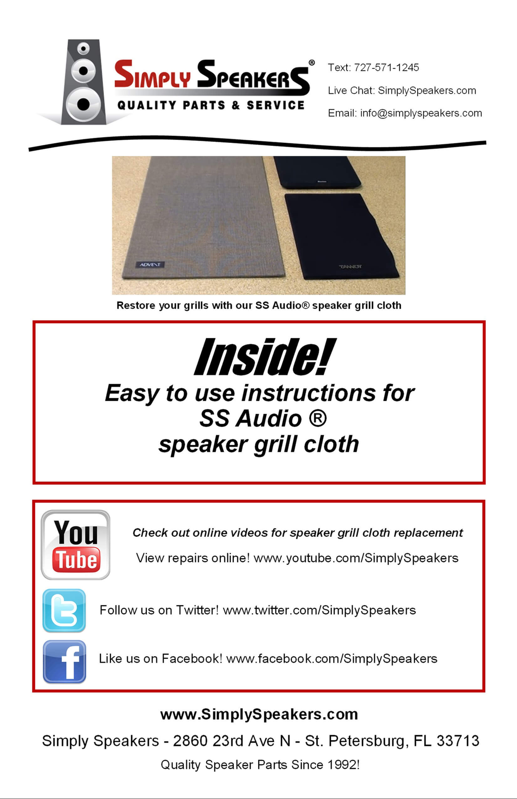 JBL Vintage Style Navy Blue Speaker Grill Cloth 60" x 36", A-575