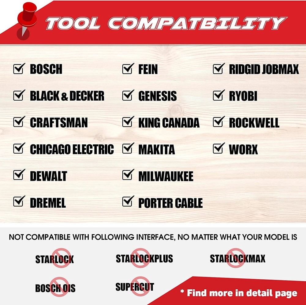 55pcs Oscillating Tool Blades, Royars Multi Blades Kits Universal Black