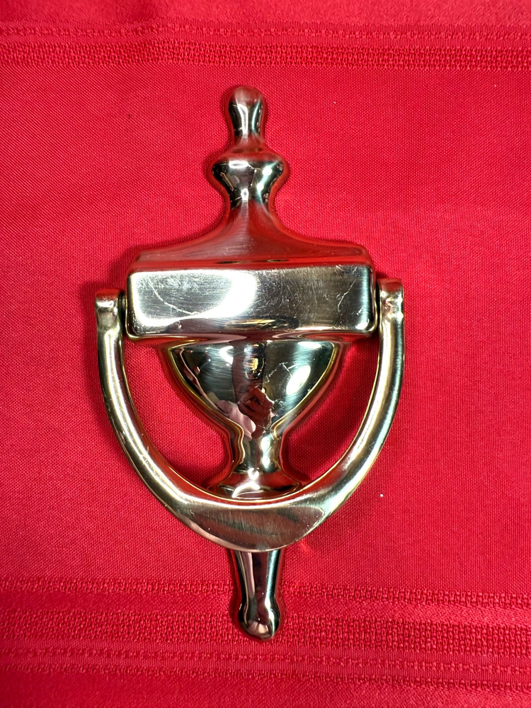 Vintage Solid Brass Door Knocker Colonial Style Made In Spain 7” GREAT QUALITY!
