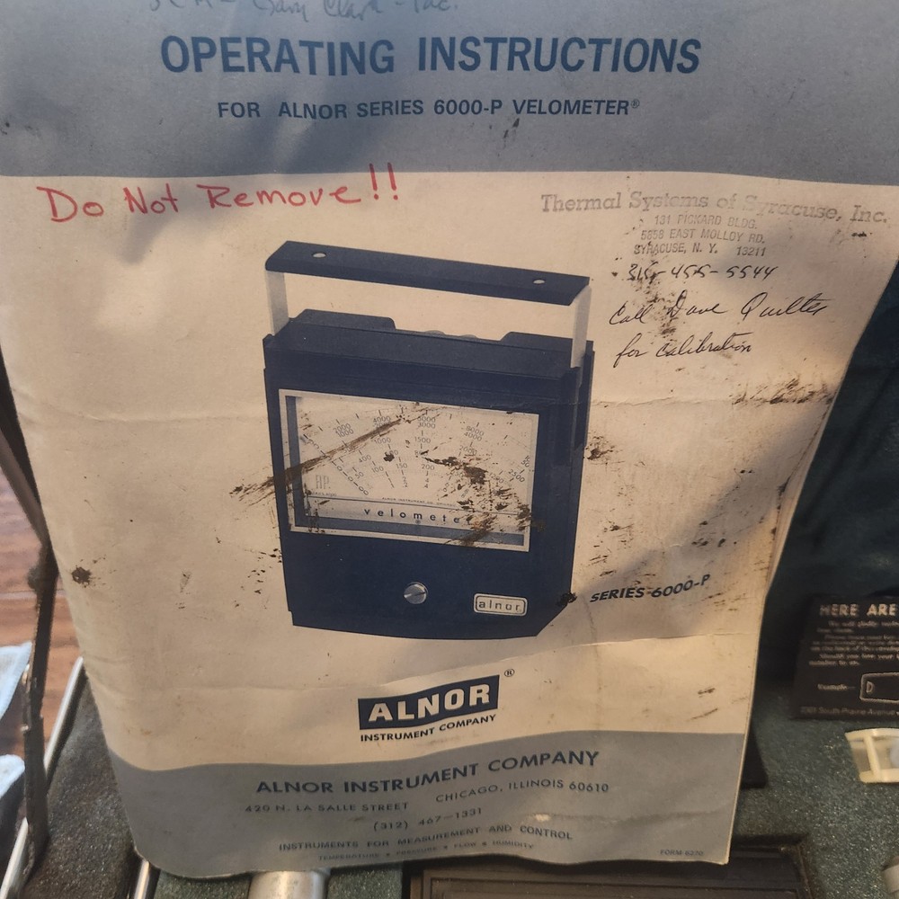 Vintage Alnor Velometer